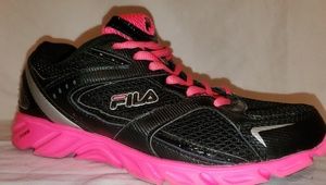 Fila pink and black shoes